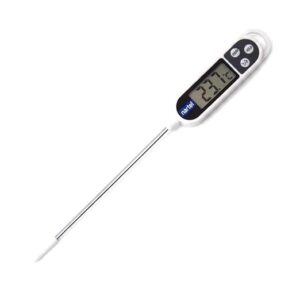 Cooking Thermometer, Digital Meat Food Thermometer Instant Read Long Probe Auto Off LCD Screen Kitchen Thermometers for BBQ, Meat, Sugar, Milk, Water, Jam, Grill (Battery Included)