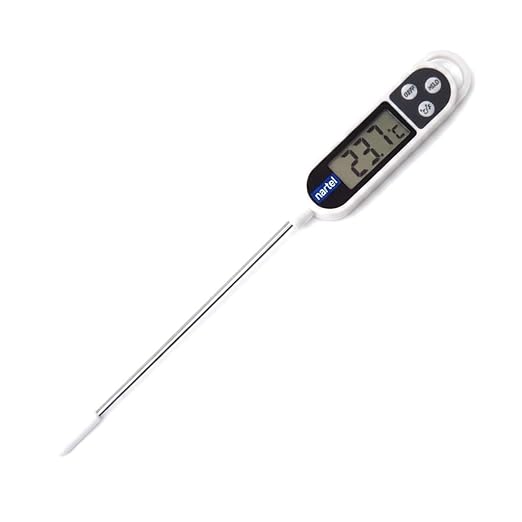 Cooking Thermometer, Digital Meat Food Thermometer Instant Read Long Probe Auto Off LCD Screen Kitchen Thermometers for BBQ, Meat, Sugar, Milk, Water, Jam, Grill (Battery Included)